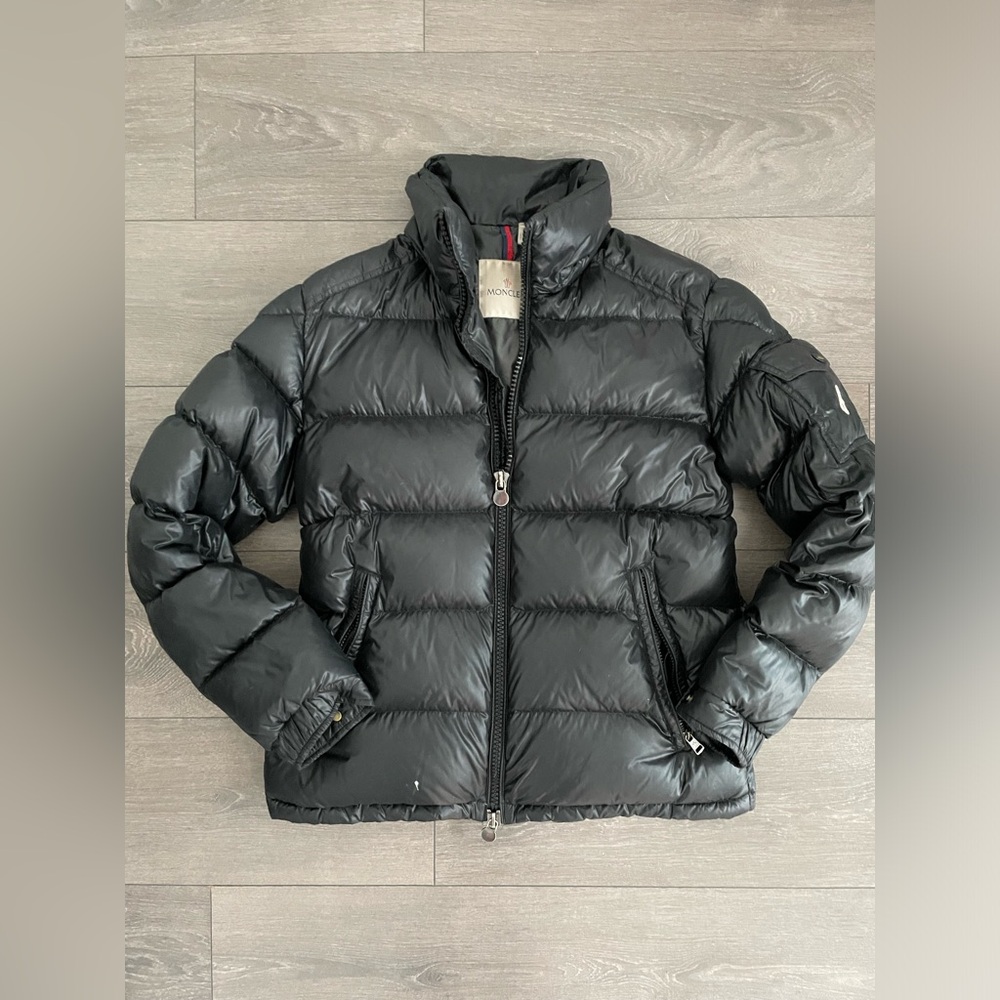 Moncler winter jacket down parka black size 3 large superpuff shell gles